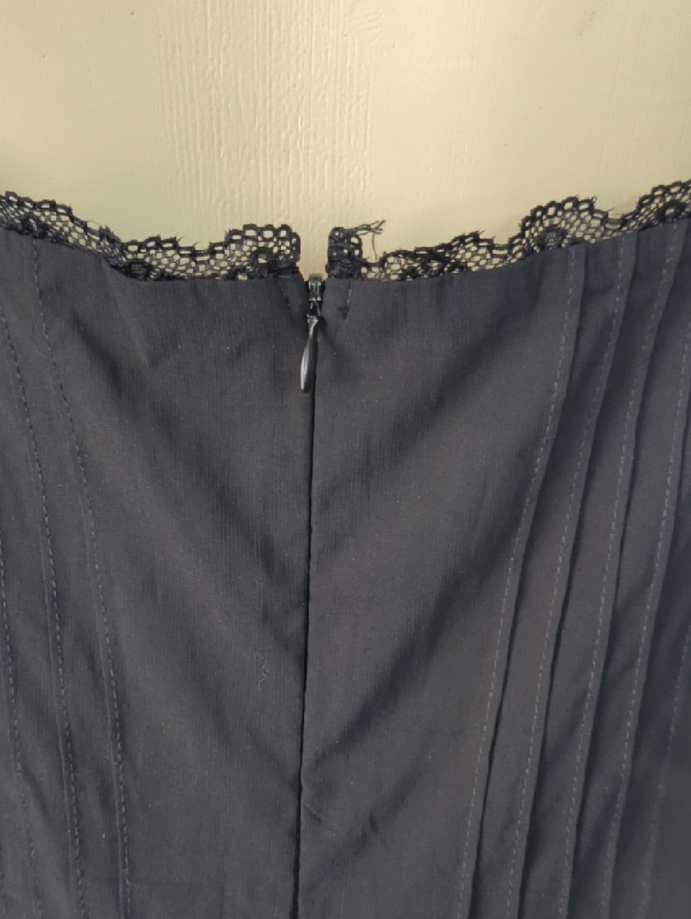 Black Ruffled Strap Mini Dress Pit To Pit 17 Inch Stretch - Picture 10 of 13